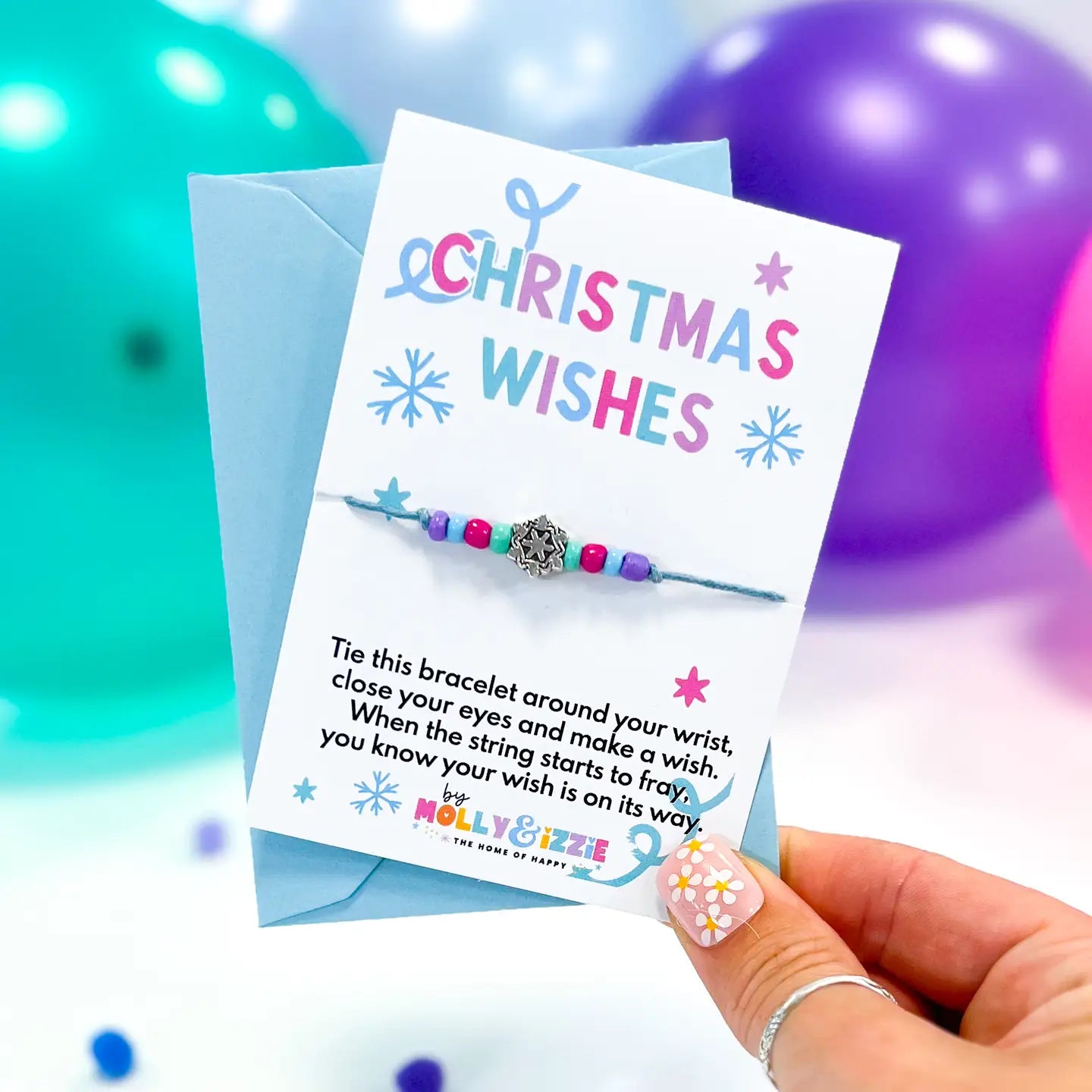 Christmas Wishes Mini Beaded Wish Bracelet – Happy Little Humans