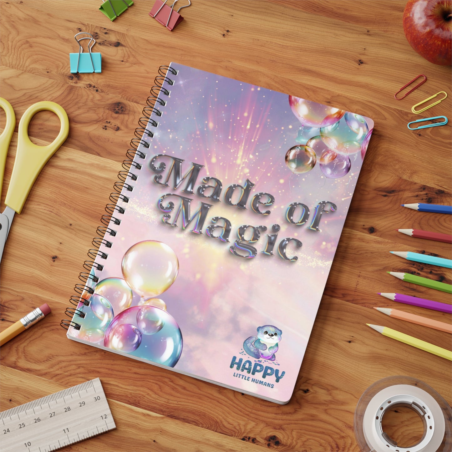 Made of Magic Spiral Bound Notebook A5 - Happy Little Humans Goodies