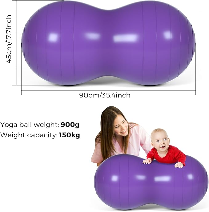 🥜 Kids’ Peanut Therapy Ball – With Pump (90x45cm) 🥜 - Happy Little Humans Goodies