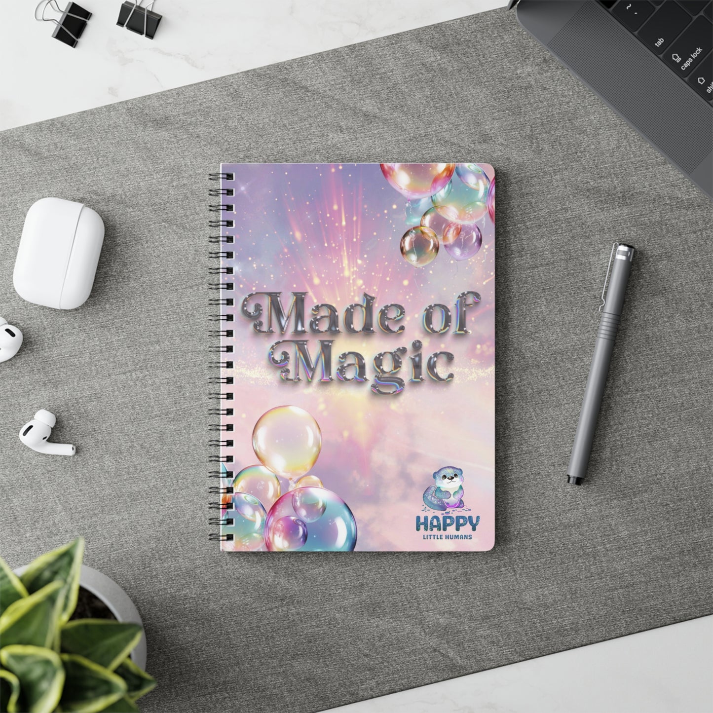 Made of Magic Spiral Bound Notebook A5 - Happy Little Humans Goodies