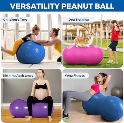 🥜 Kids’ Peanut Therapy Ball – With Pump (90x45cm) 🥜 - Happy Little Humans Goodies