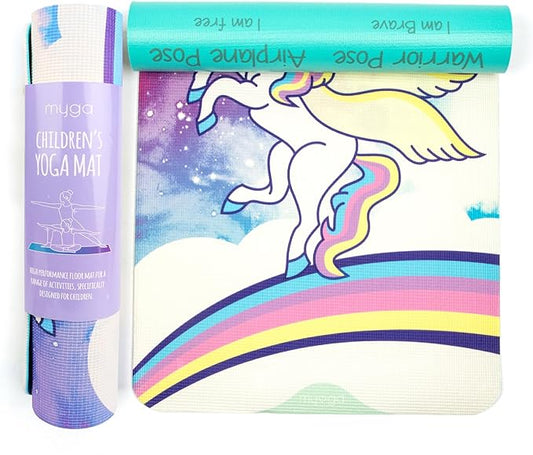 ✨ Myga Children’s Eco-Friendly Yoga & Fitness Mat – Unicorn Design ✨ - Happy Little Humans Goodies