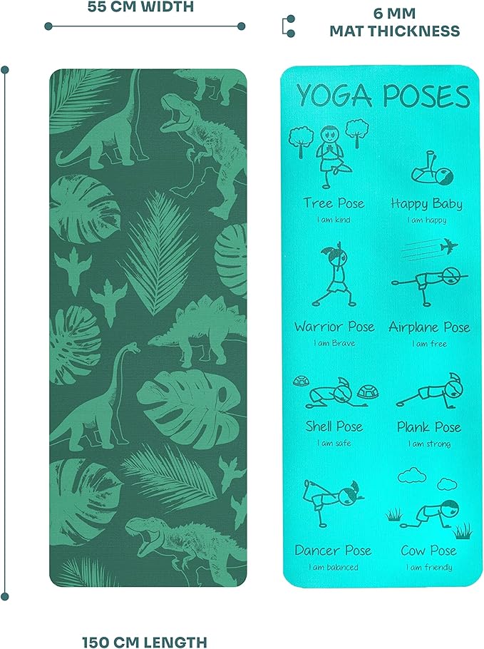 🦕 Myga Children’s Eco-Friendly Yoga & Fitness Mat – Dinosaur Design 🦖 - Happy Little Humans Goodies