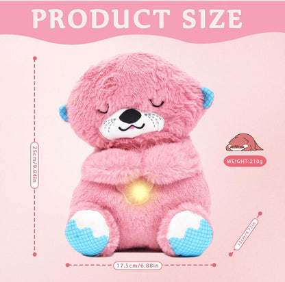 Pink Soothing Breathing Otter Plush for Anxiety Relief