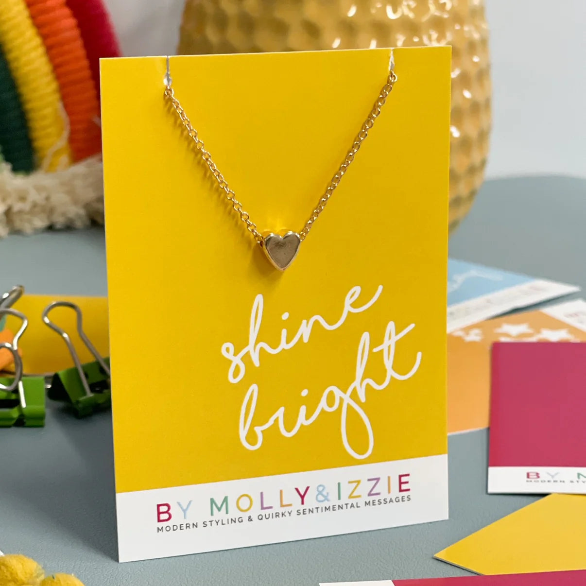 Shine Bright Heart Necklace - Gold Plated - Happy Little Humans Goodies