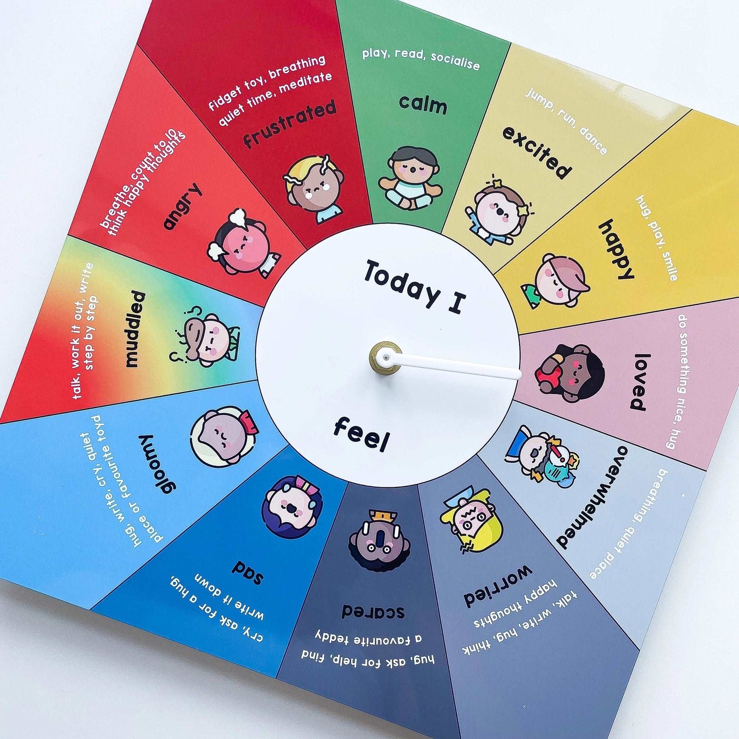 Colour Monster Emotions Clock - Happy Little Humans Goodies