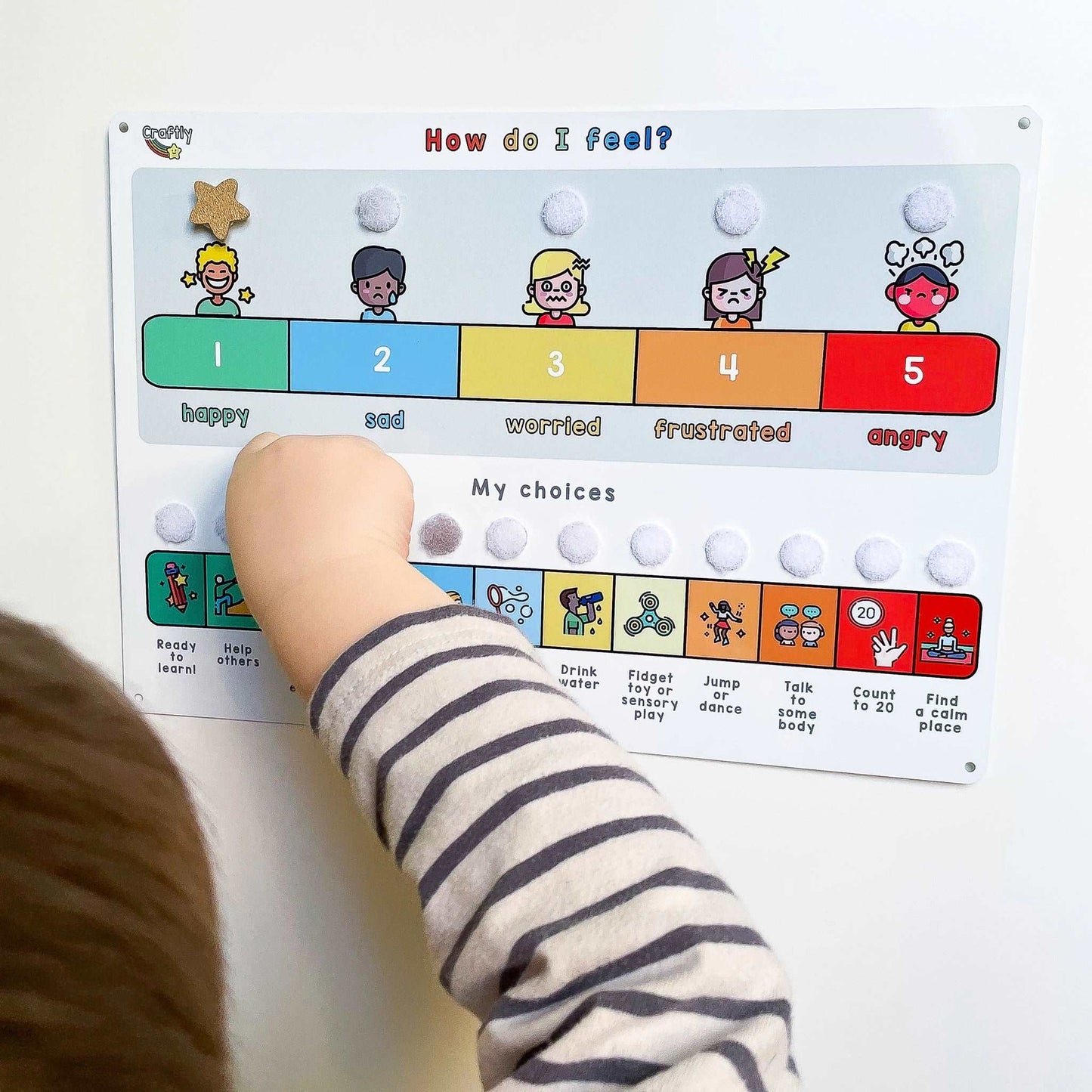 5 Point Emotions Scale and Coping Choices Board